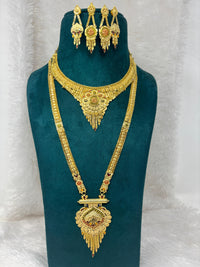 Pari Art Jewellery Royal Forming Double Necklace Jewellery Set