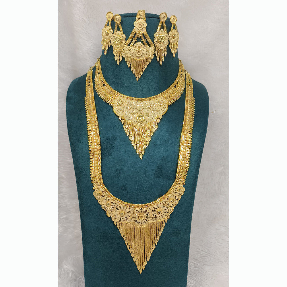 Pari Art Jewellery Royal Forming Double Necklace Jewellery Set