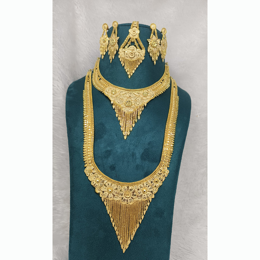 Pari Art Jewellery Royal Forming Double Necklace Jewellery Set
