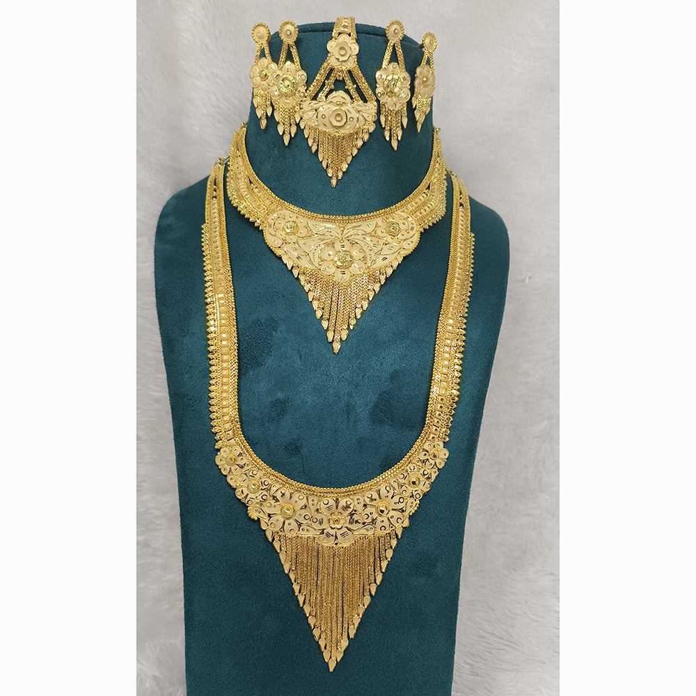Pari Art Jewellery Royal Forming Double Necklace Jewellery Set