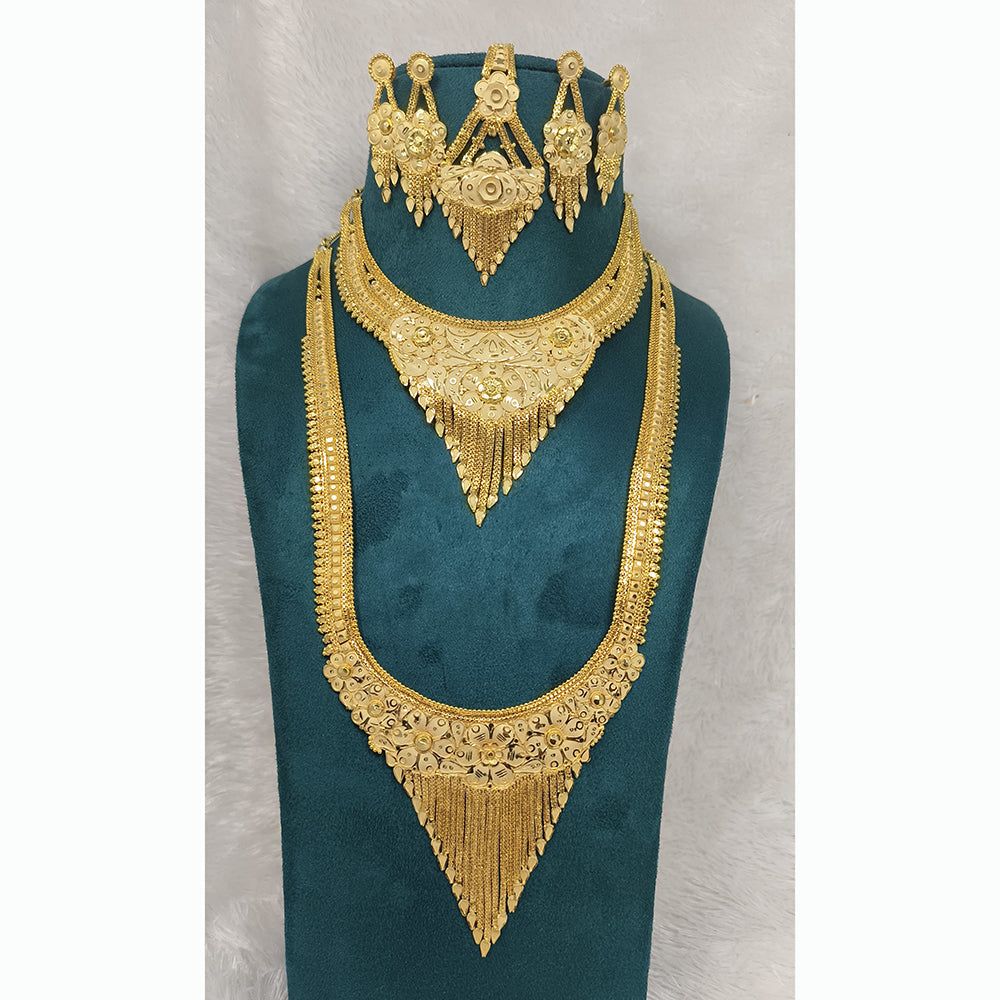 Pari Art Jewellery Royal Forming Double Necklace Jewellery Set