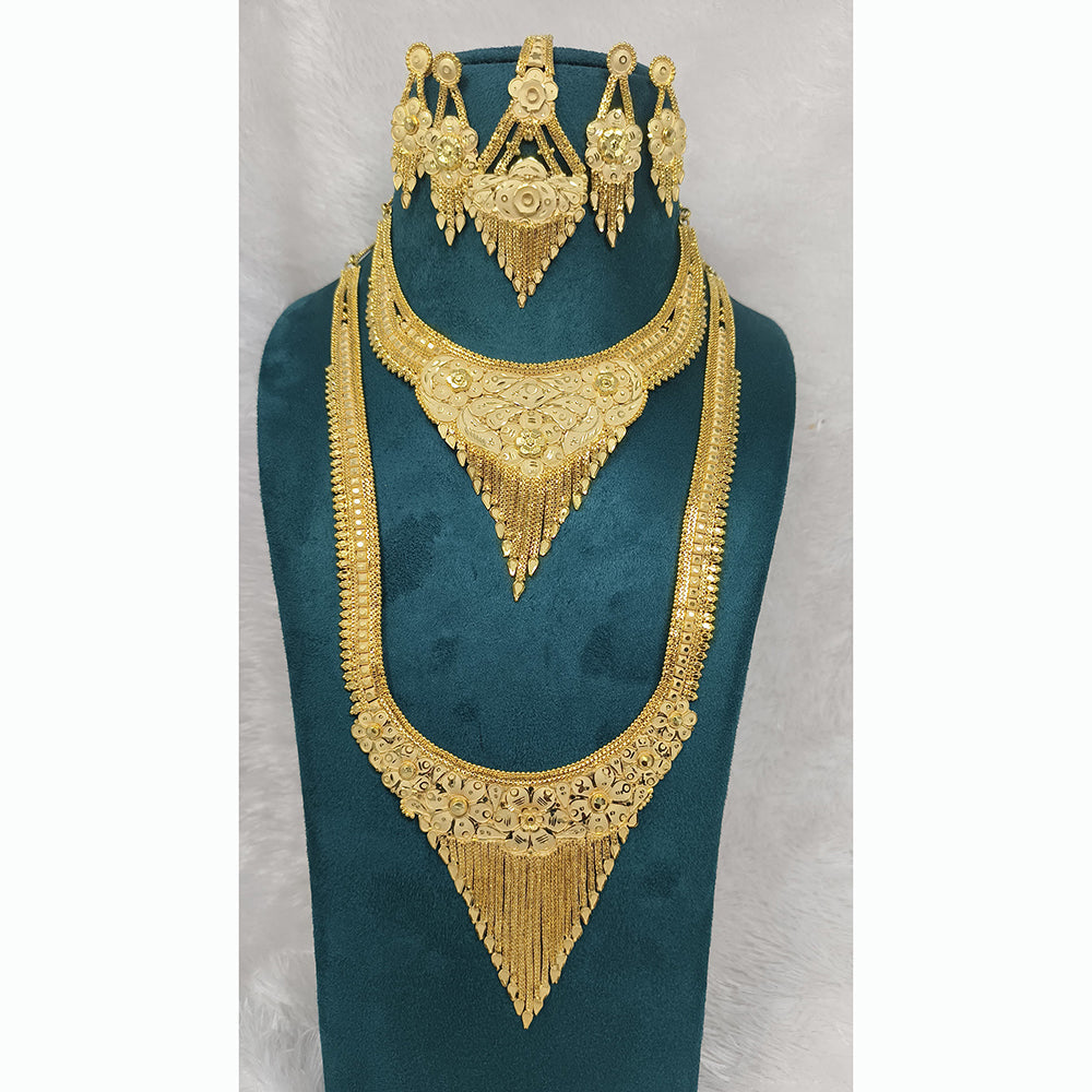 Pari Art Jewellery Royal Forming Double Necklace Jewellery Set