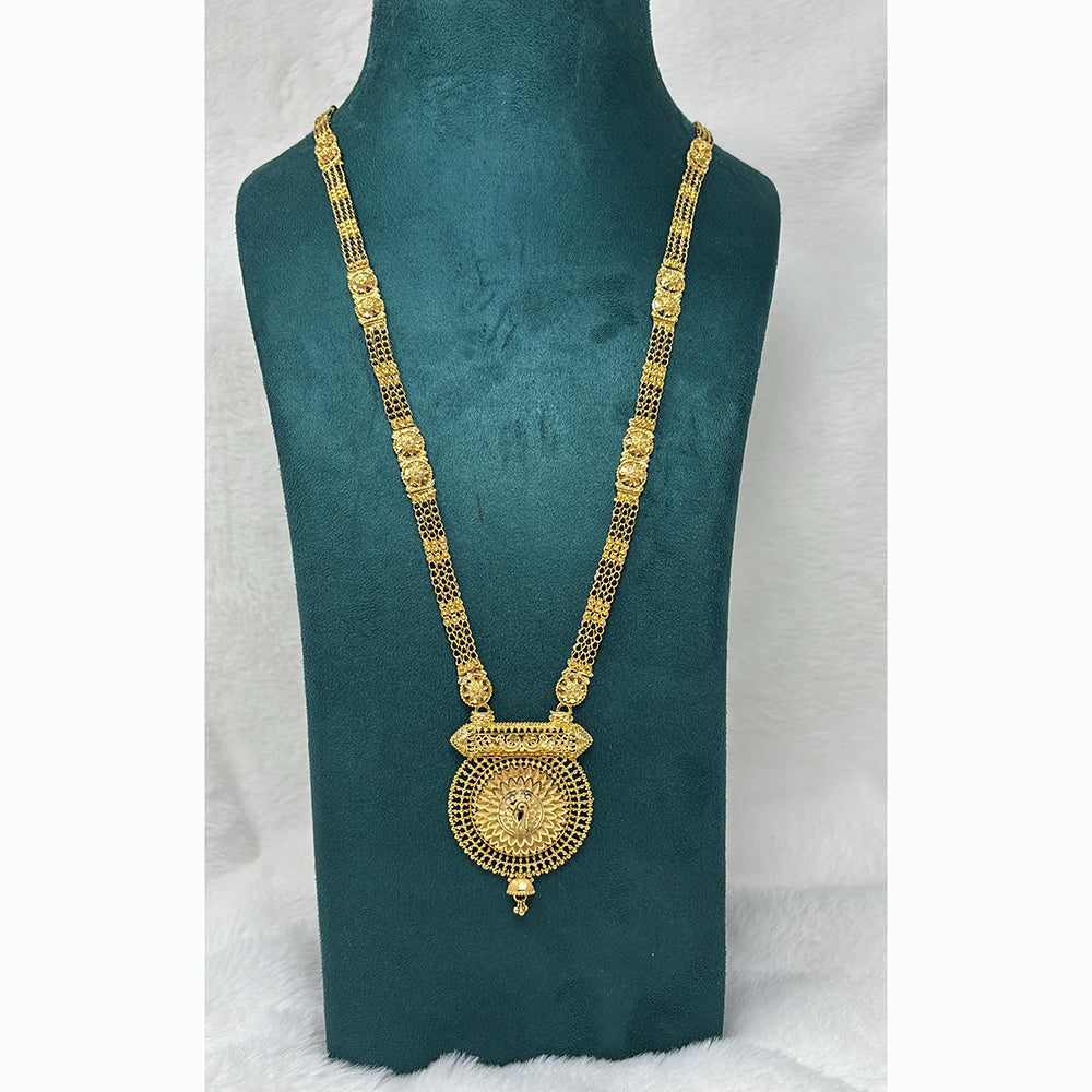 Pari Art Jewellery Delicate Traditional Forming With Black Beads Mangalsutra