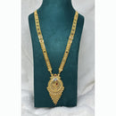 Pari Art Jewellery Delicate Traditional Forming With Black Beads Mangalsutra