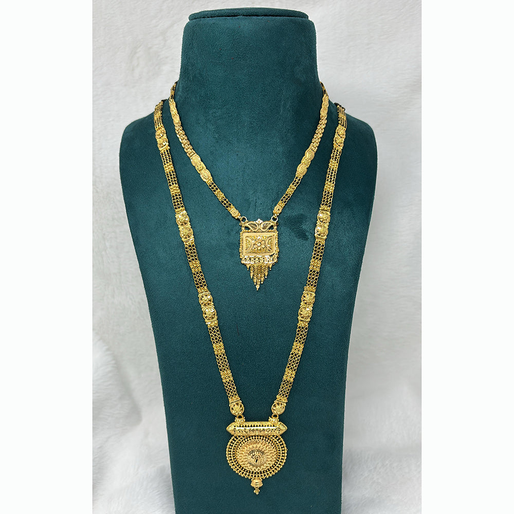 Pari Art Jewellery Delicate Traditional Forming With Black Beads Mangalsutra
