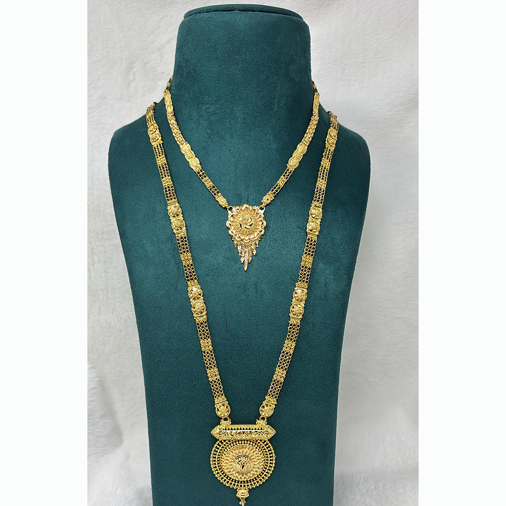 Pari Art Jewellery Delicate Traditional Forming With Black Beads Mangalsutra