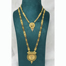 Pari Art Jewellery Delicate Traditional Forming With Black Beads Mangalsutra