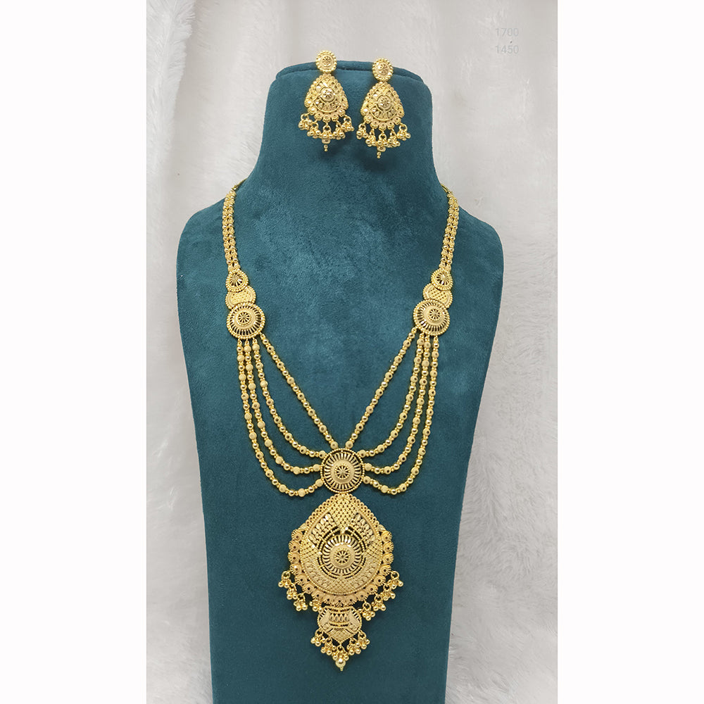 Pari Art Jewellery Forming Luxurious Jewellery Long Necklace Set