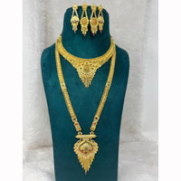 Pari Art Jewellery Royal Forming Double Necklace Jewellery Set