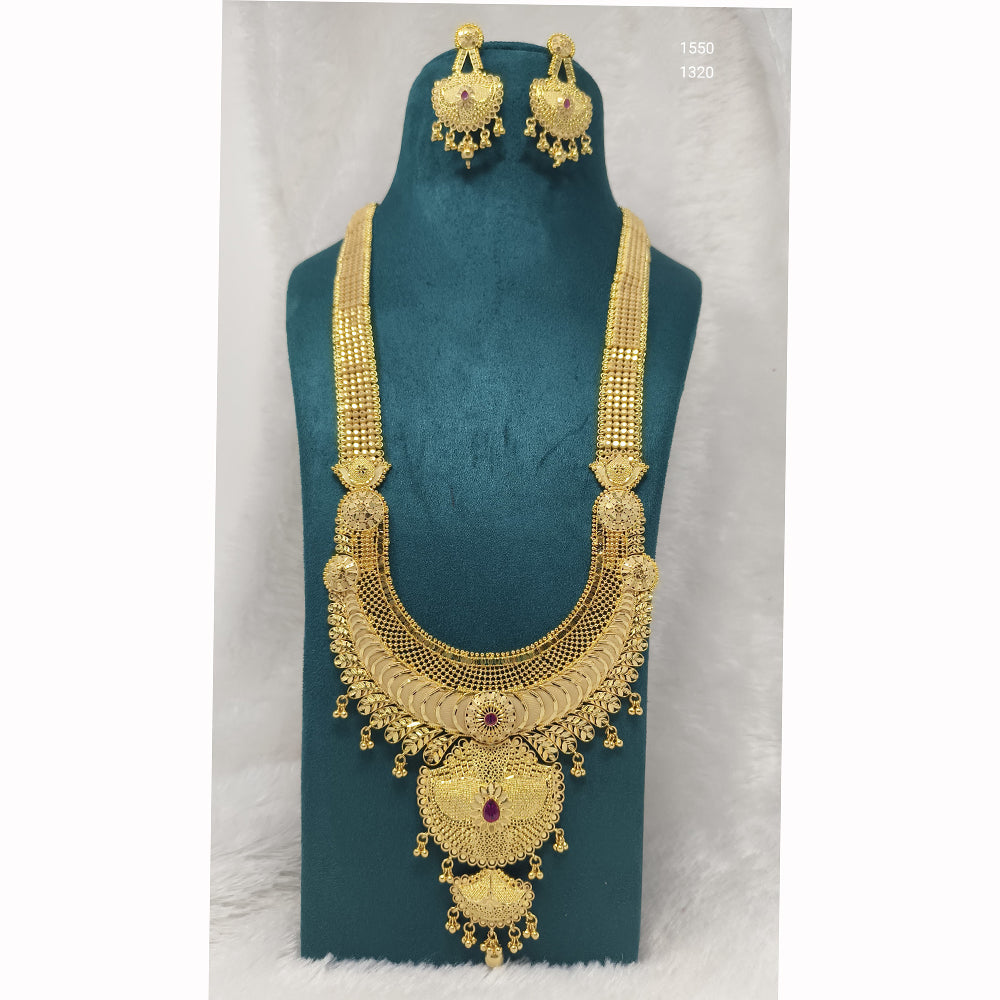 Pari Art Jewellery Royal Forming Double Necklace Jewellery Set