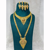 Pari Art Jewellery Royal Forming Double Necklace Jewellery Set
