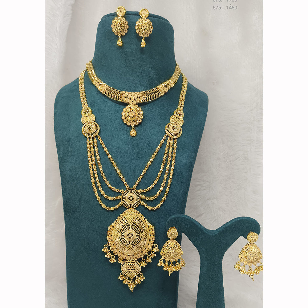 Pari Art Jewellery Royal Forming Double Necklace Jewellery Set
