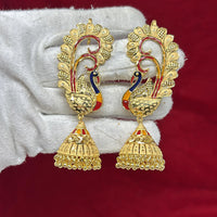 Pari Art Jewellery Forming Meenakari Jhumki Earrings