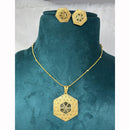 Pari Art Jewellery Classic Trend Forming Pendant With Earrings