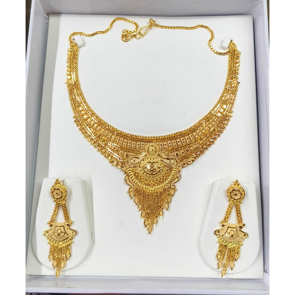 Pari Art Jewellery Trendy Forming Necklace And Matching Earrings Set