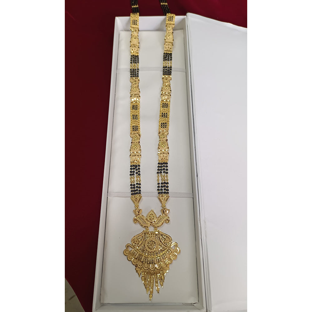 Pari Art Jewellery Designer Black Beads Forming Mangalsutra