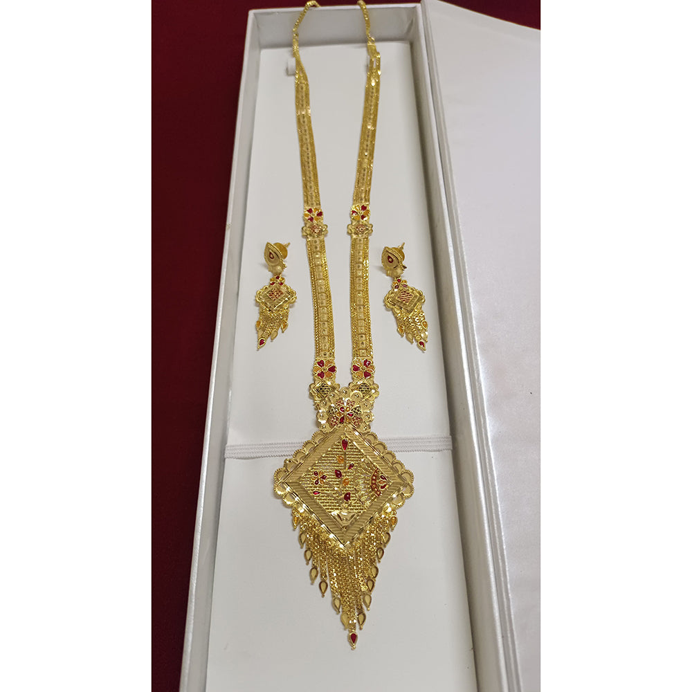 Pari Art Jewellery Forming Heritage Meenakari Long Necklace Set