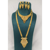 Pari Art Jewellery Royal Forming Double Necklace Jewellery Set
