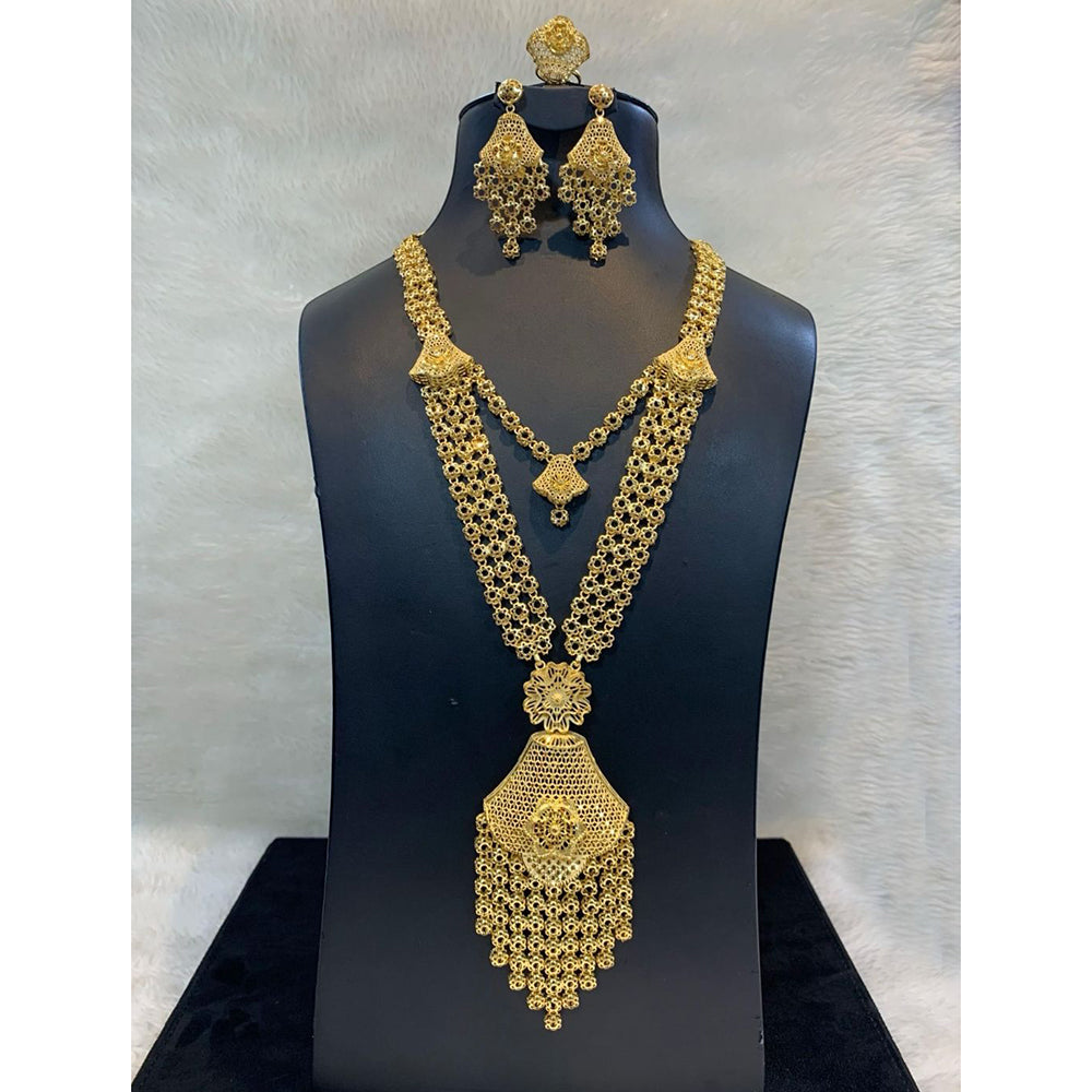 Pari Art Jewellery Forming Dubai Big Heavy Desing Necklace Set
