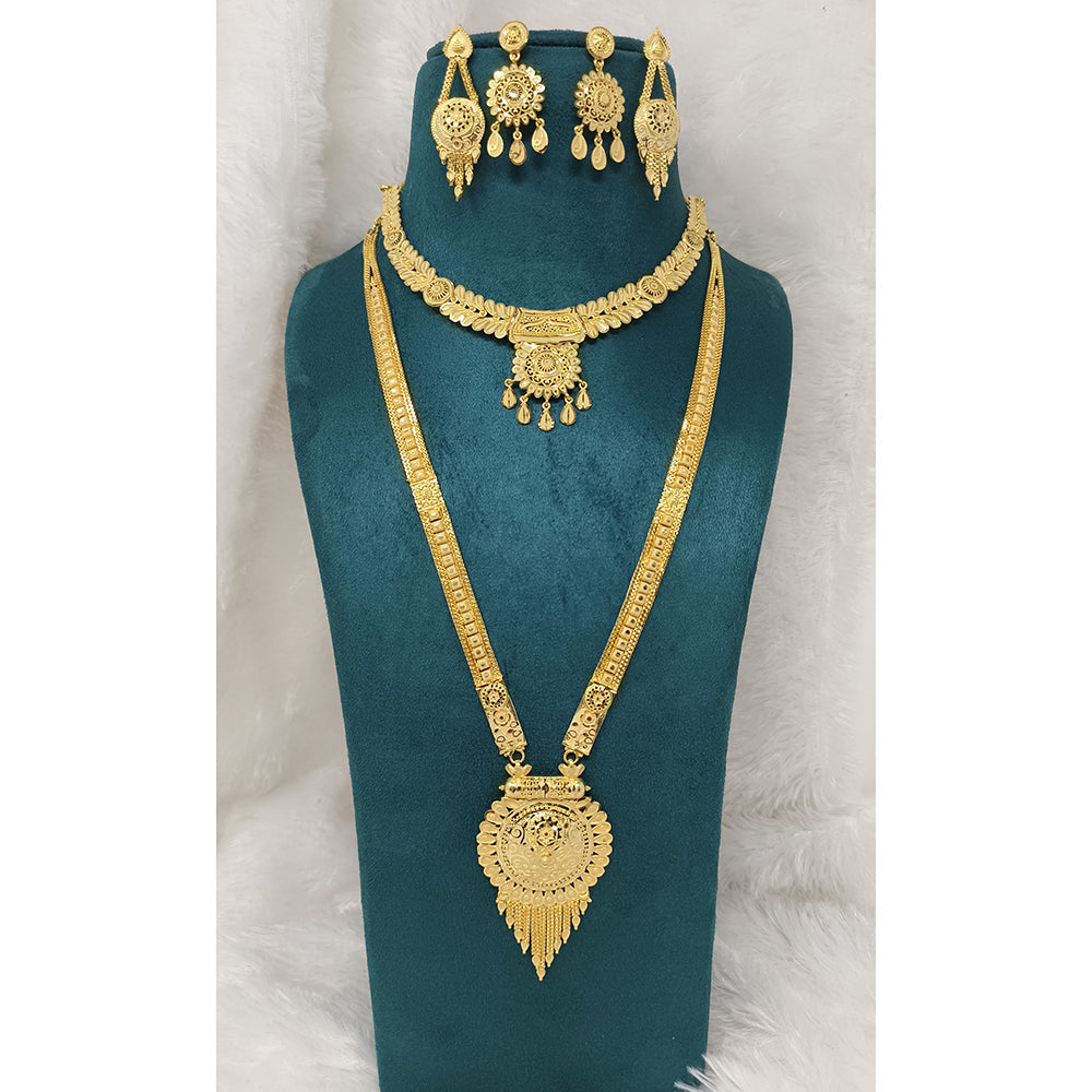 Pari Art Jewellery Royal Forming Double Necklace Set