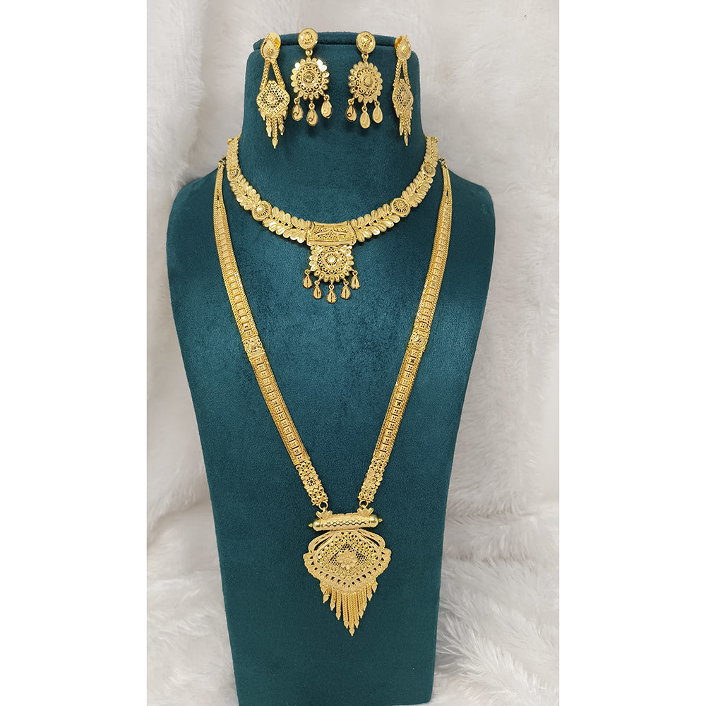 Pari Art Jewellery Royal Forming Double Necklace Set