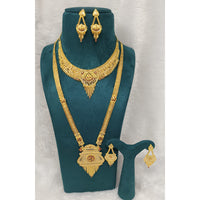 Pari Art Jewellery Royal Forming Double Necklace Set