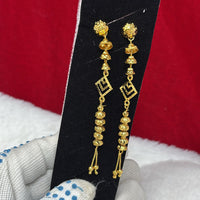 Pari Art Jewellery Forming South Indian Style Long Dangler Earrings