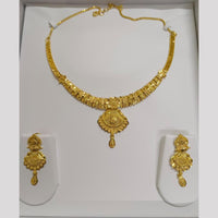 Pari Art Jewellery Royal Forming Gold Necklace Set