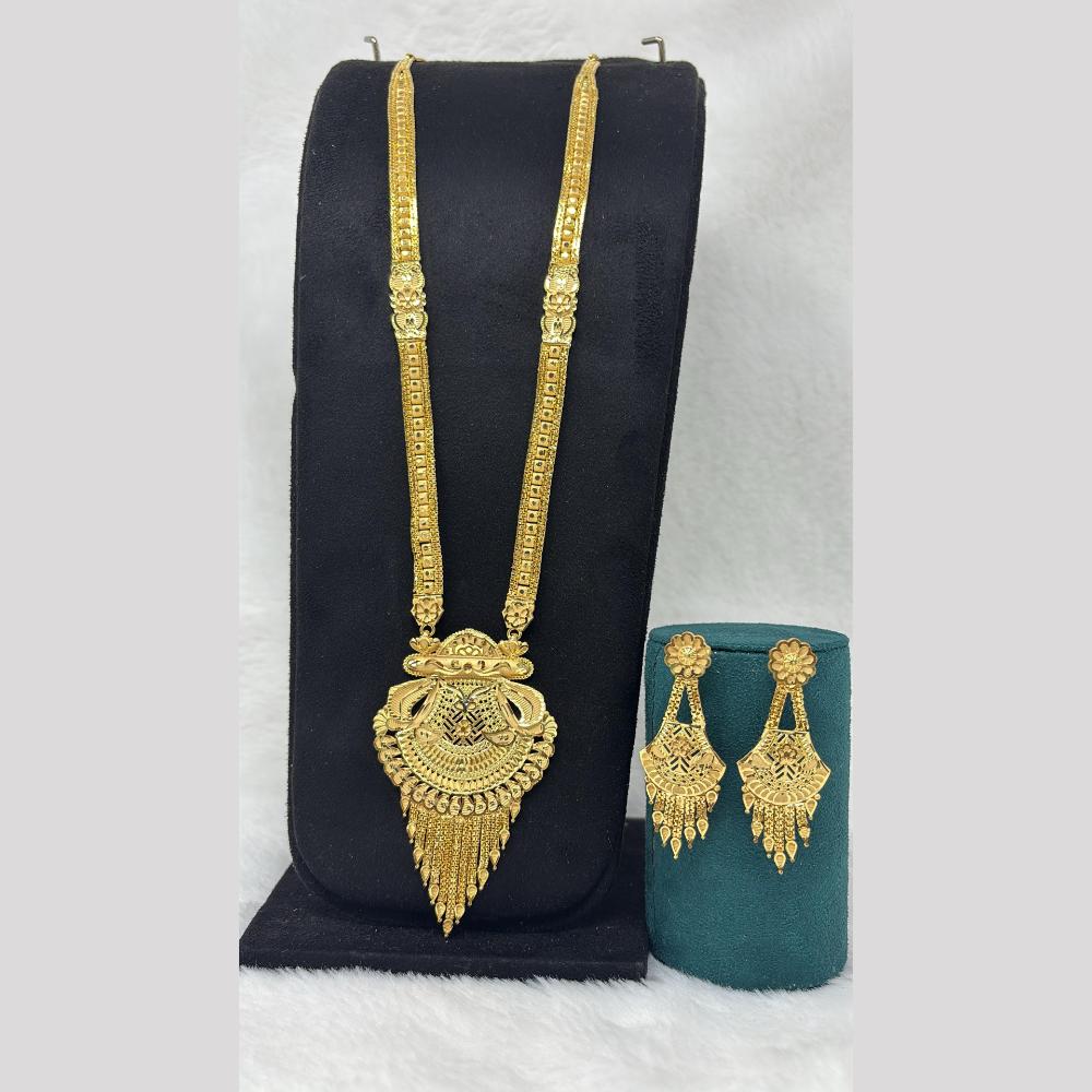 Pari Art Jewellery Premium Forming Gold Long Necklace Set