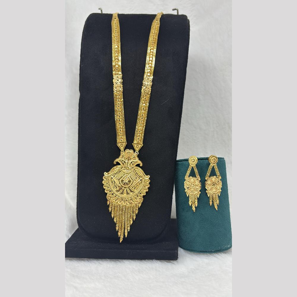 Pari Art Jewellery Premium Forming Gold Long Necklace Set