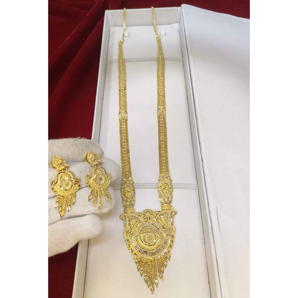 Pari Art Jewellery Premium Forming Gold Long Necklace Set
