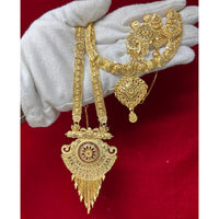 Pari Art Jewellery Premium Gold Forming Double Necklace Set 