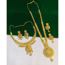 Pari Art Jewellery Premium Gold Forming Double Necklace Set 