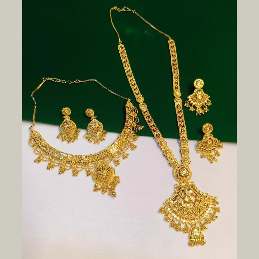Pari Art Jewellery Royal Style Forming Double Necklace Set