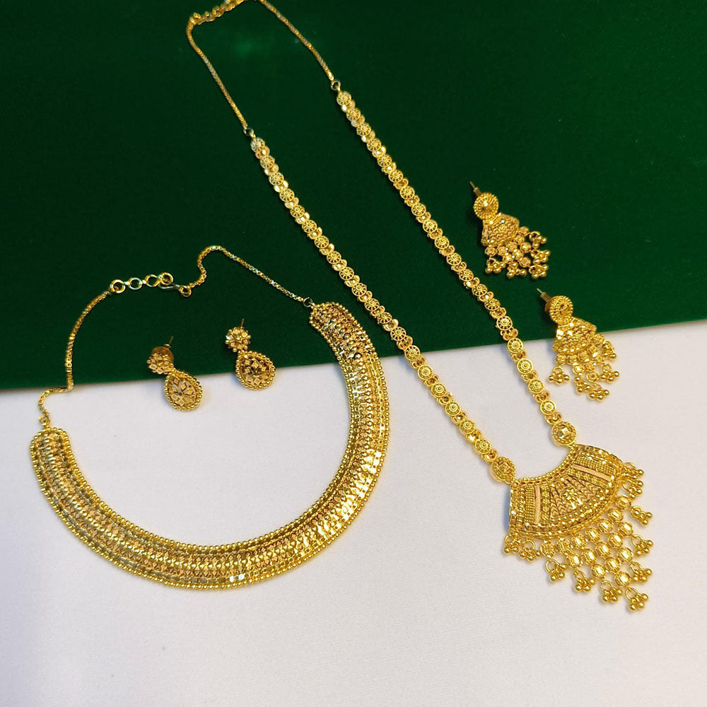 Pari Art Jewellery Royal Style Forming Double Necklace Set