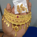 Pari Art Jewellery Designer Bridal Forming Gold Choker Necklace Set