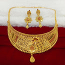 Pari Art Jewellery Designer Bridal Forming Gold Choker Necklace Set