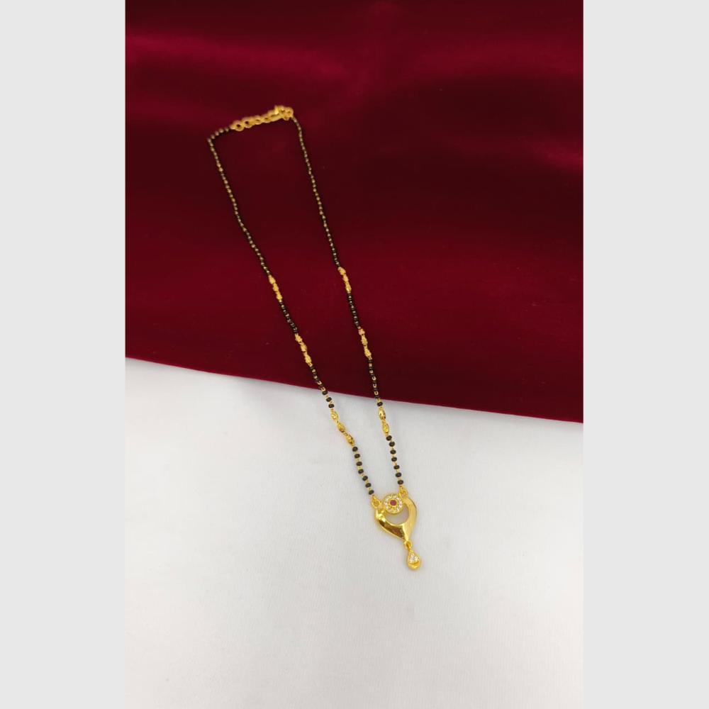 Pari Art Jewellery Stylish Black Beads Forming Mangalsutra