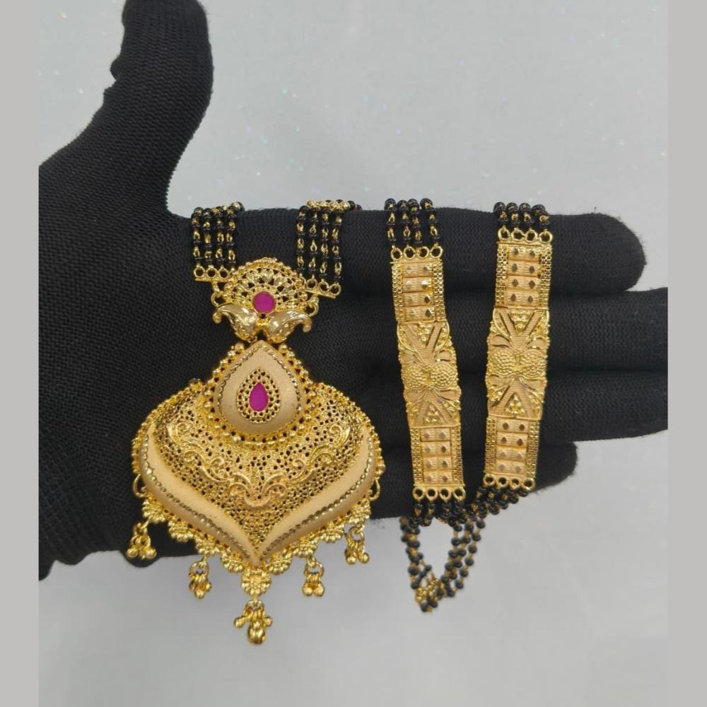 Pari Art Jewellery Designer Black Beads Forming Mangalsutra