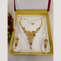 Pari Art Jewellery Royal Forming Designer Floral  Necklace Set