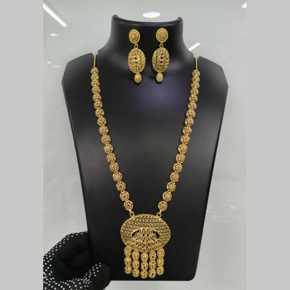 Pari Art Jewellery Turkish Forming Exclusive Designer Long Necklace Set  