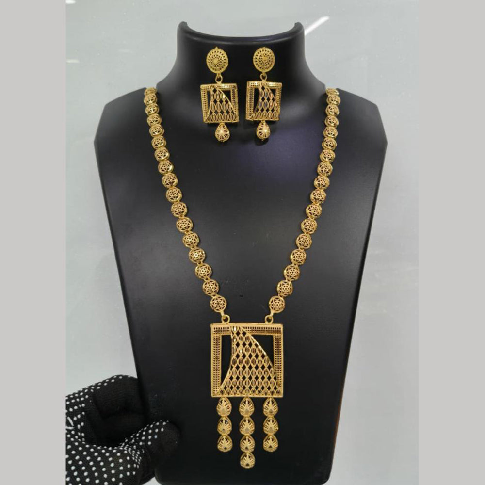 Pari Art Jewellery Turkish Forming Exclusive Designer Long Necklace Set  