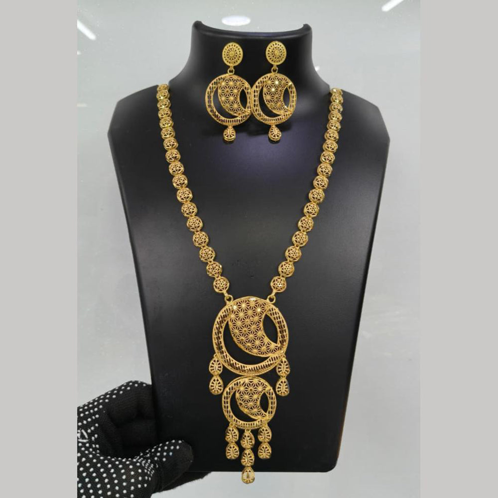 Pari Art Jewellery Turkish Forming Exclusive Designer Long Necklace Set  