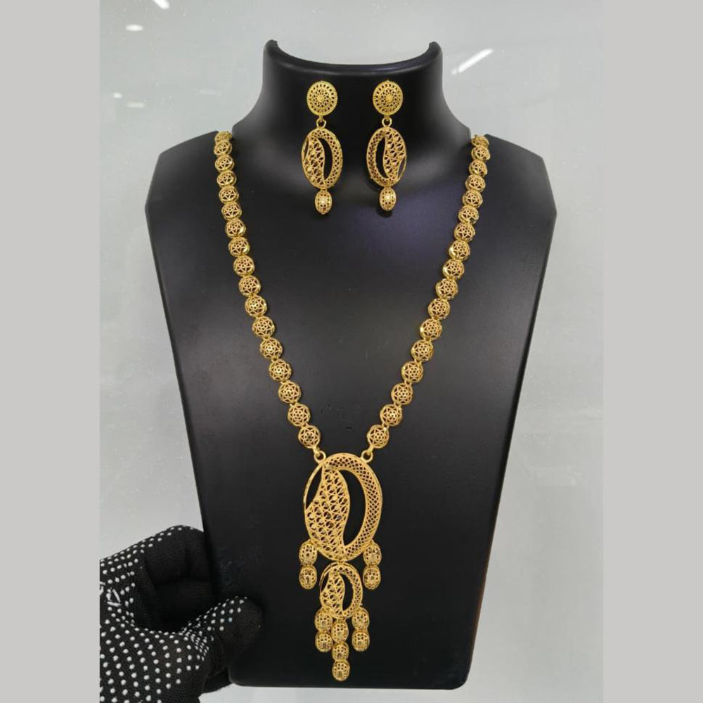 Pari Art Jewellery Turkish Forming Exclusive Designer Long Necklace Set  