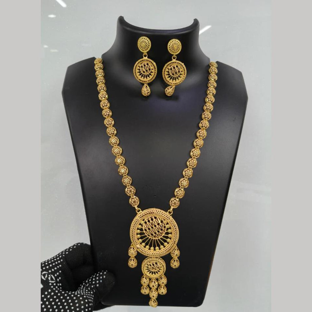 Pari Art Jewellery Turkish Forming Exclusive Designer Long Necklace Set  