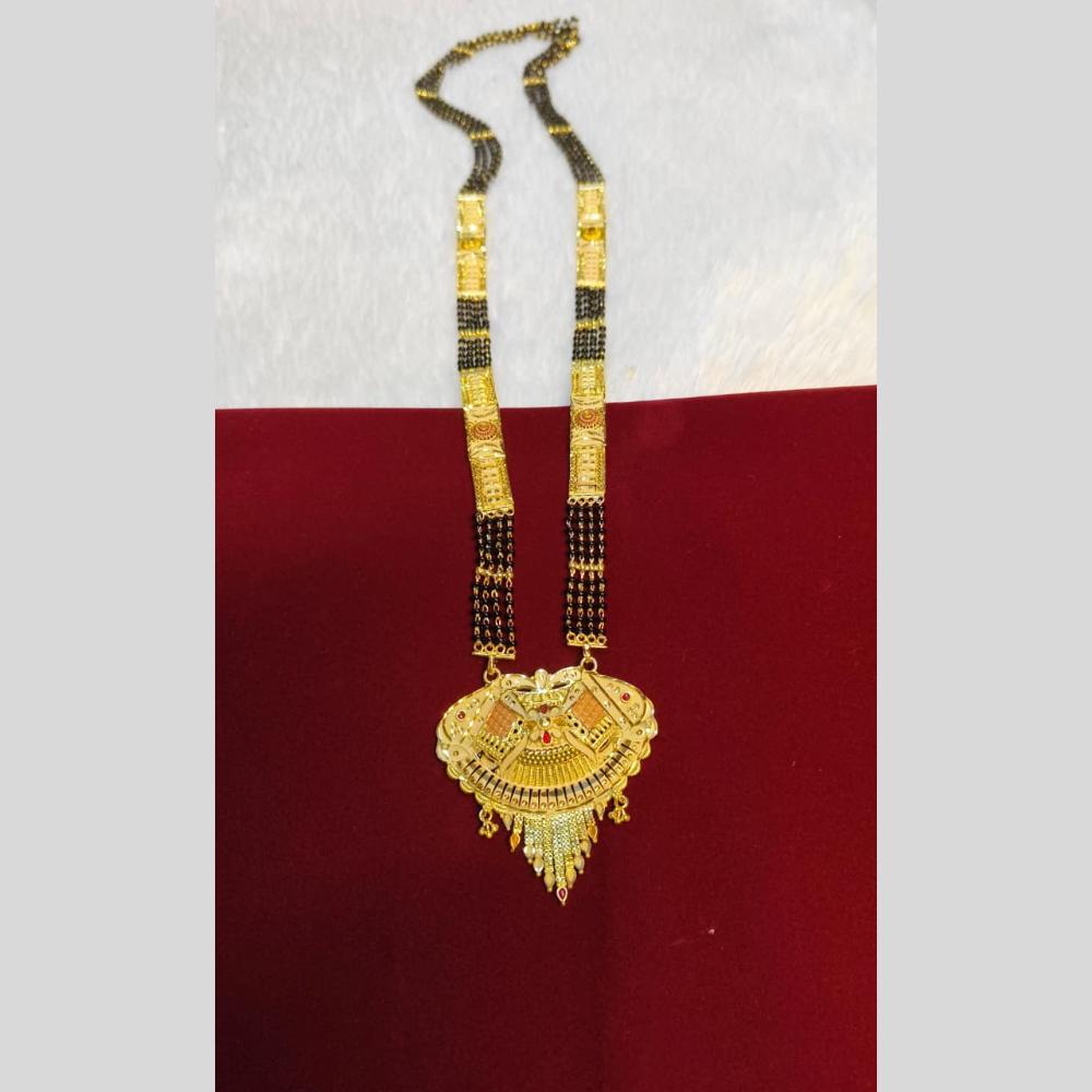 Pari Art Jewellery Graceful Forming Black Pearl Mangalsutra