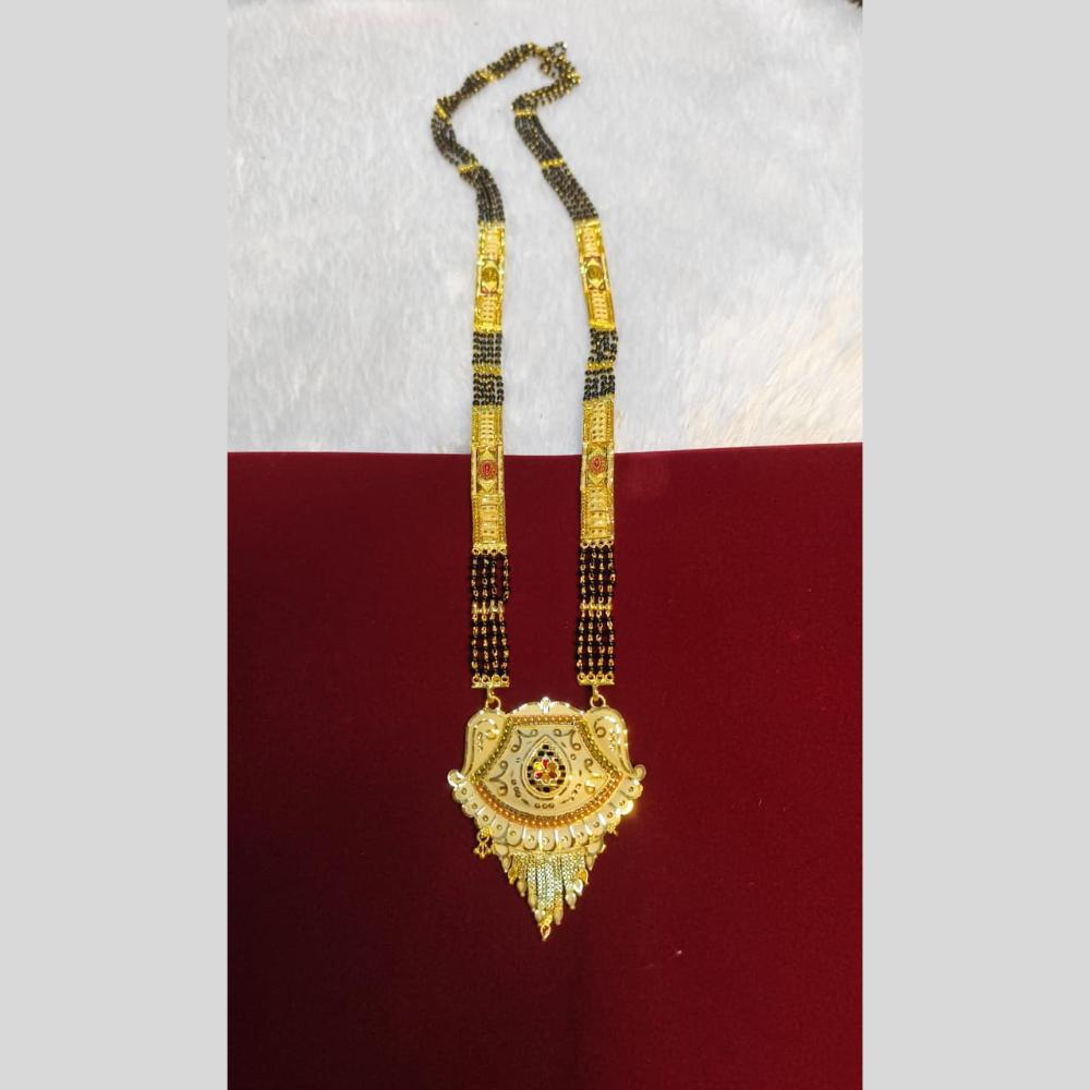 Pari Art Jewellery Graceful Forming Black Pearl Mangalsutra