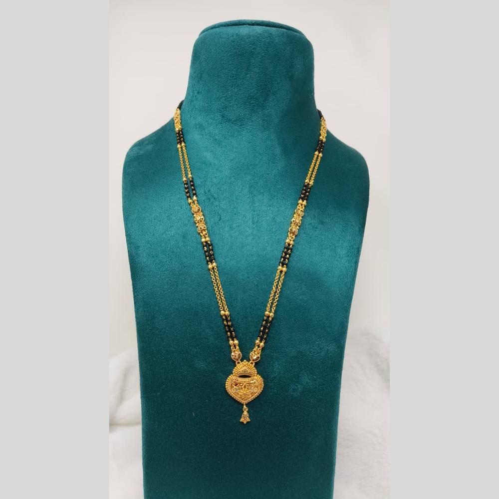 Pari Art Jewellery Graceful Forming Black Pearl Mangalsutra