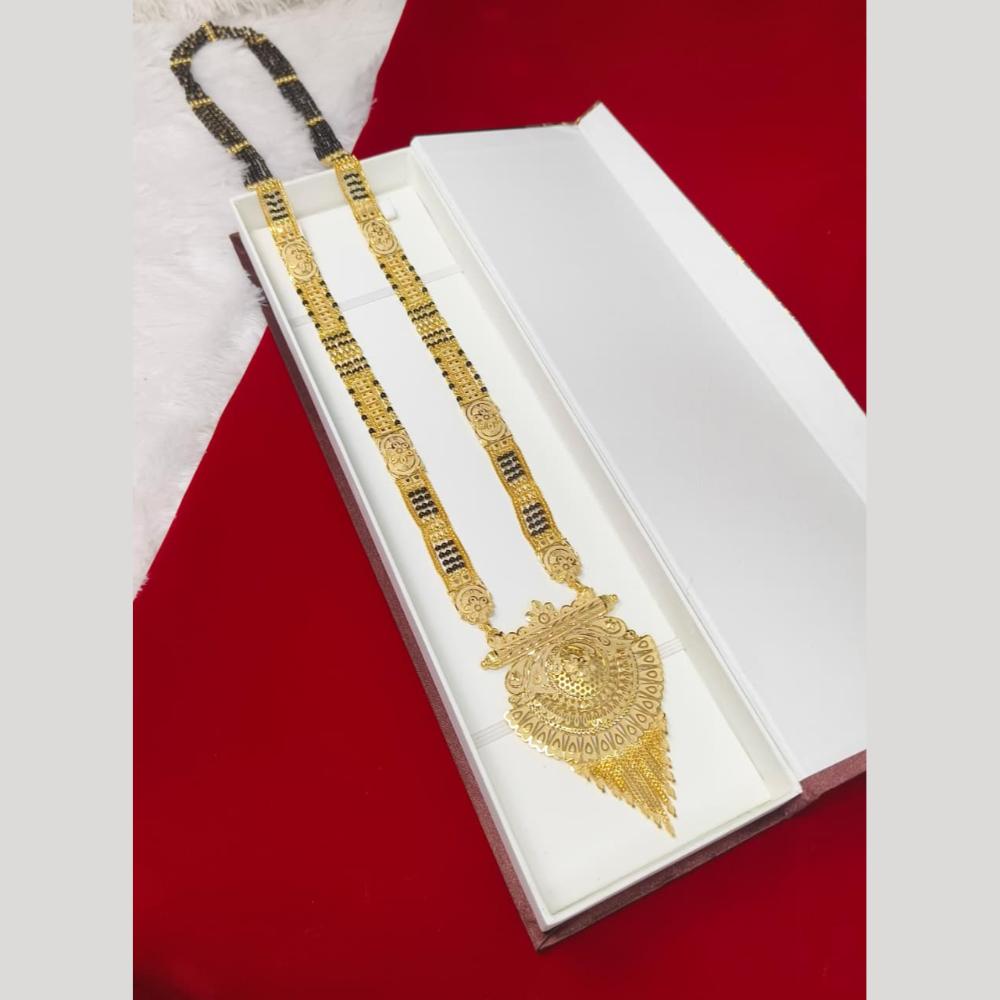 Pari Art Jewellery Graceful Forming Black Pearl Mangalsutra
