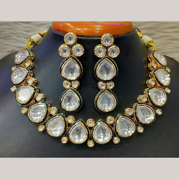 Jain Jewellers Gold Plated Kundan Necklace Set